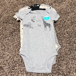 Carter's Gray Bodysuit with Animal Graphics